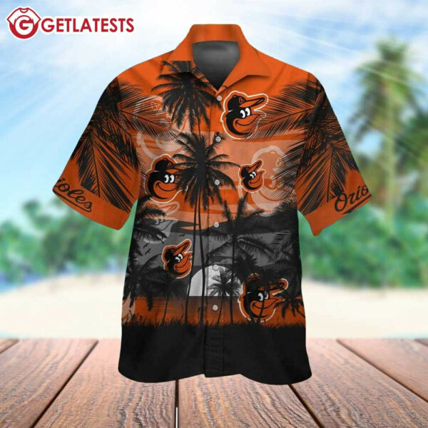 Baltimore Orioles Palm Tree Tropical Summer Hawaiian Shirt