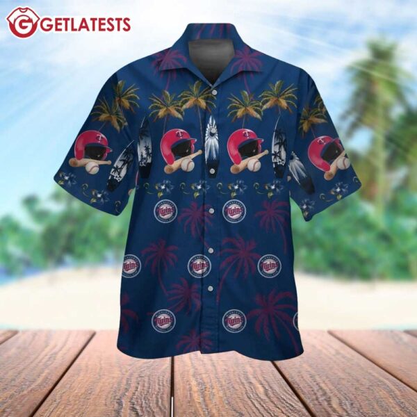 Minnesota Twins Pride Under the Palm Trees Hawaiian Shirt