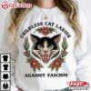 Childless Cat Ladies Against Fascism Feminist T Shirt (4)