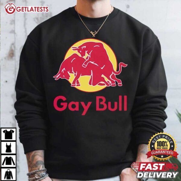 Gay Bull Red Bull Logo Parody LGBT T Shirt (2)