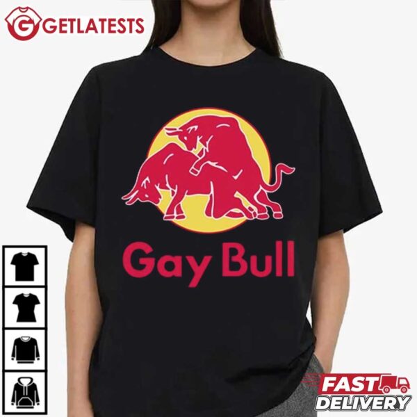 Gay Bull Red Bull Logo Parody LGBT T Shirt (4)