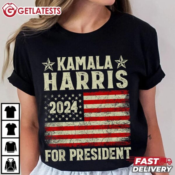 Vintage Kamala Harris 2024 For President Election Campaign T Shirt (2)