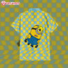 Minions Despicable Me 4 Caro Pattern Hawaiian Shirt