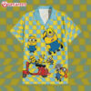 Minions Despicable Me 4 Caro Pattern Hawaiian Shirt (1)