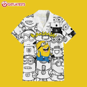 Minions Despicable Me 4 Banana Doodle Pattern S (1)