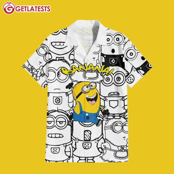 Minions Despicable Me 4 Banana Doodle Pattern S (1)