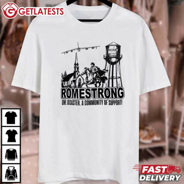 Romestrong One Disaster Community Of Support T Shirt (2)