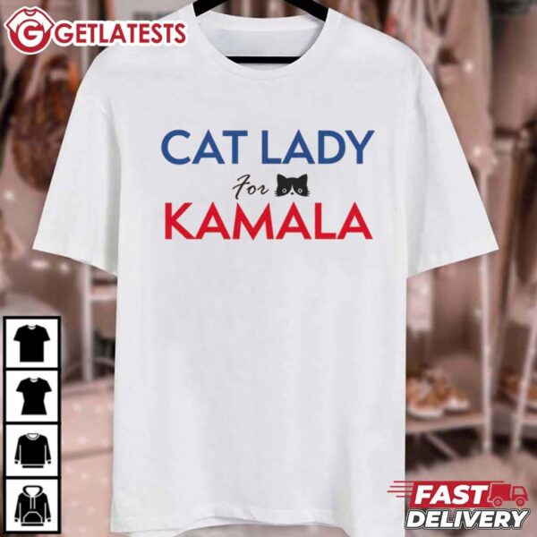 Kamala Harris for President Cat Lady for Kamala T Shirt (1)