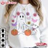 Ghost Walking Dog Cute Halloween T Shirt (2)