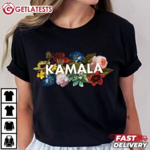 Kamala Harris Floral Feminine First Female President Vintage T Shirt (3)