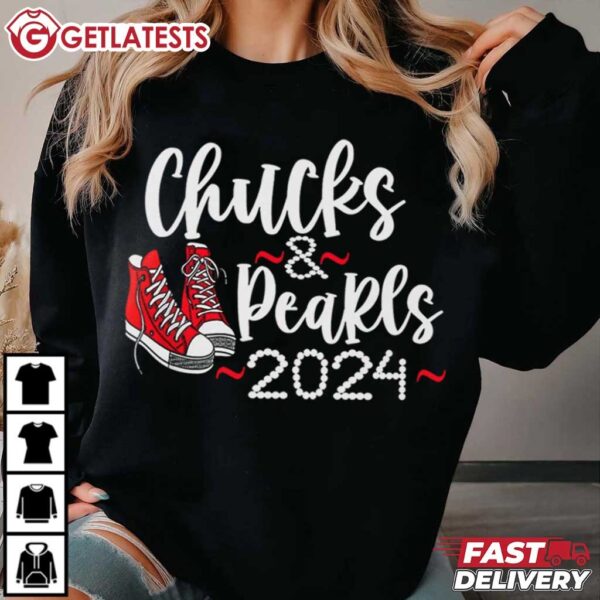 Kamala Harris 2024 Chucks And Pearls T Shirt (2)