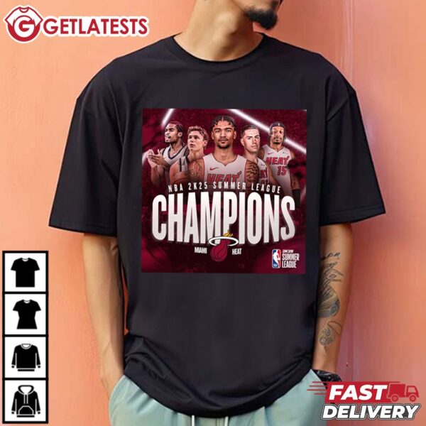 Miami Heat 2025 Summer League Champions NBA T Shirt (3)