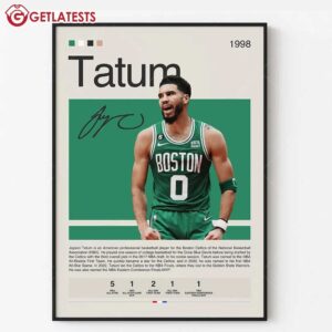 Jayson Tatum NBA Star Boston Celtics Poster