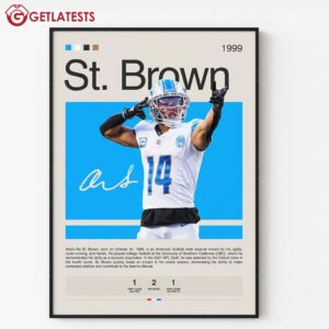 Amon Ra St. Brown Detroit Lions Poster