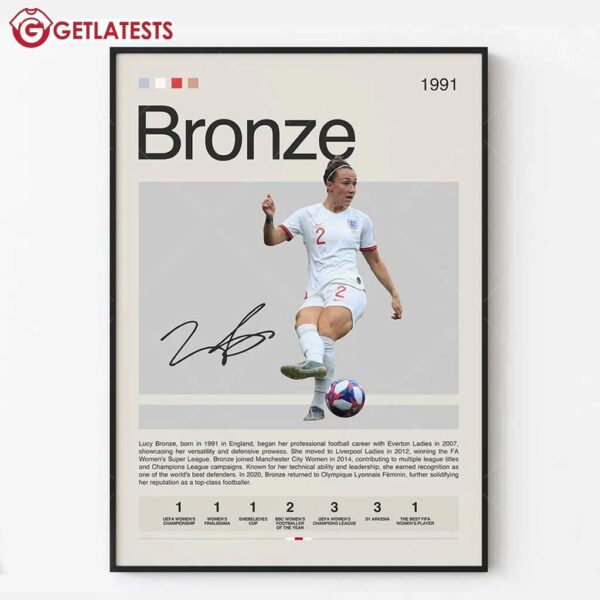 Lucy Bronze England Women's National Team Poster