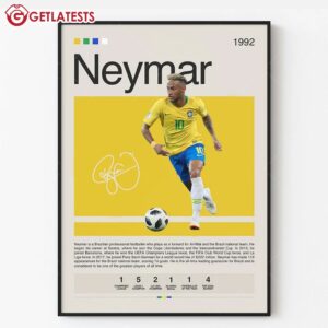 Neymar Brazil Soccer Wall Art Poster