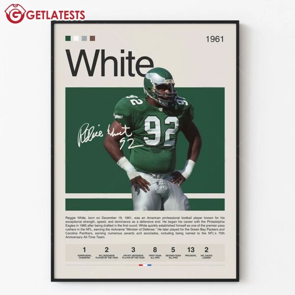 Reggie White Green Bay Packers Poster