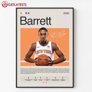 RJ Barrett New York Knicks NBA Poster