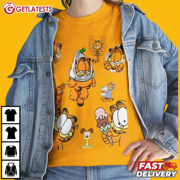 Garfield Cat Odie Dog Mood T Shirt