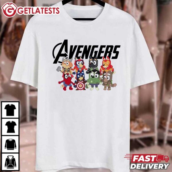 Bluey Avengers T Shirt (1)