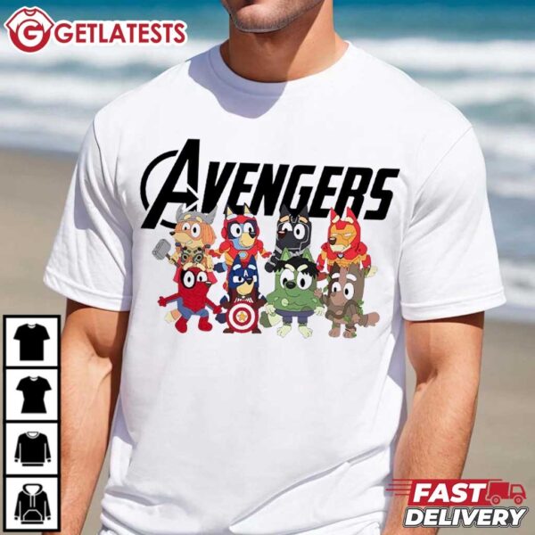 Bluey Avengers T Shirt (2)