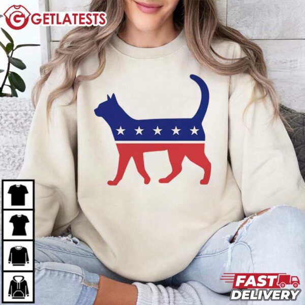 Cat Ladies for Kamala Political Party T Shirt (3)