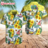 Spongebob SquarePants Tropical Floral Leaves Hawaiian Shirt