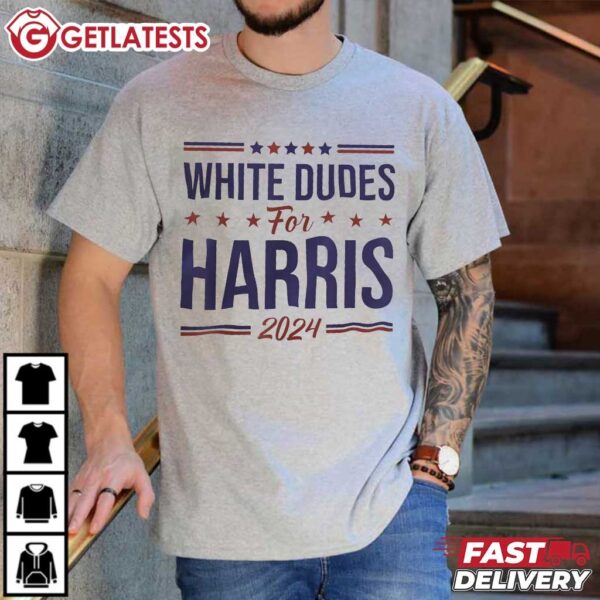 White Dudes For Harris Kamala For President 2024 T Shirt (2)