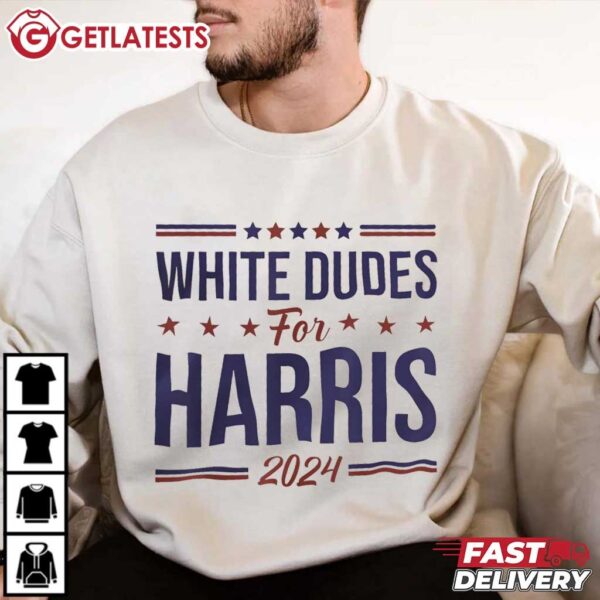 White Dudes For Harris Kamala For President 2024 T Shirt (3)