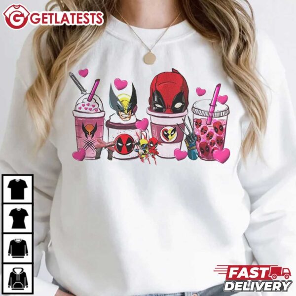 Coffee Deadpool and Wolverine Lover Forever T Shirt (3)