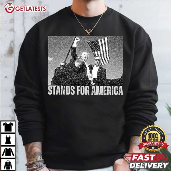 Trump Shooting Stands for America T Shirt (4)