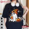 Cute Ghost Drinking Coffee Halloween gift for Coffee Lover T Shirt (2)