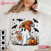 Cute Ghost Drinking Coffee Halloween gift for Coffee Lover T Shirt (3)