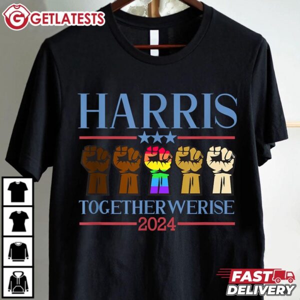 LGBT Kamala Harris Together We Rise 2024 T Shirt (1)