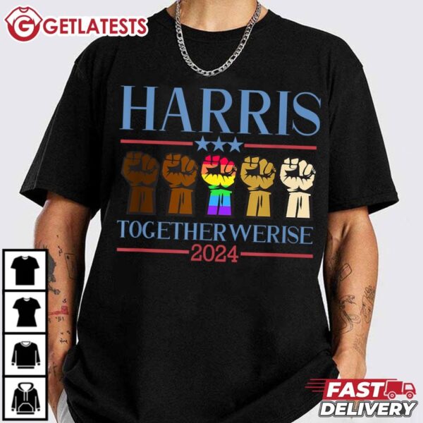 LGBT Kamala Harris Together We Rise 2024 T Shirt (3)