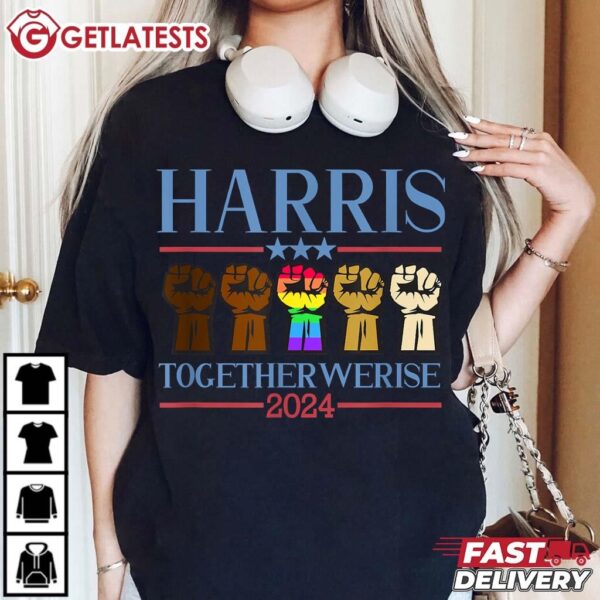 LGBT Kamala Harris Together We Rise 2024 T Shirt (4)