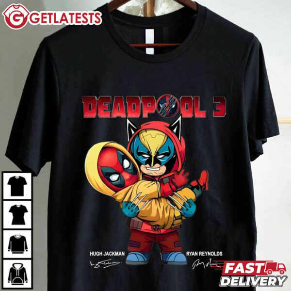 Deadpool And Wolverine Cute Besties T Shirt (1)