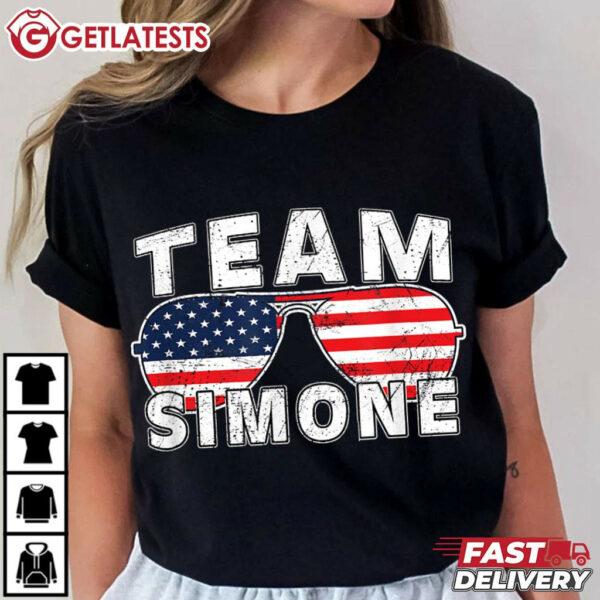 Team Simone Biles USA Flag T Shirt