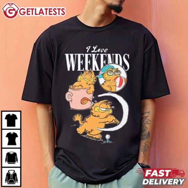 I Love Weekends Garfield T Shirt (1)