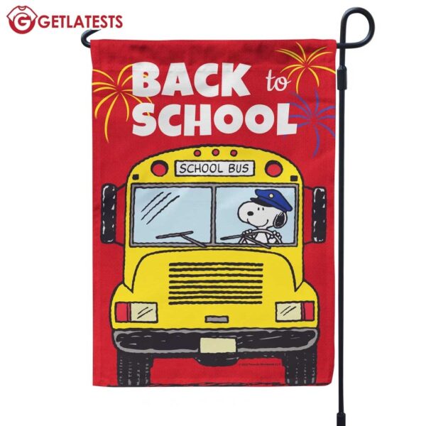 Back to School Bus Driver Snoopy the Peanuts Flag (1)