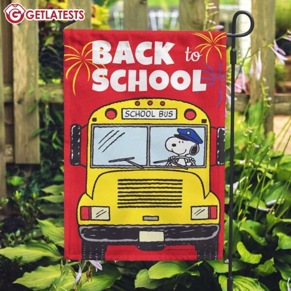 Back to School Bus Driver Snoopy the Peanuts Flag (2)