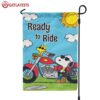 Motorcycle Joe Snoopy Ready to Ride Flag (1)