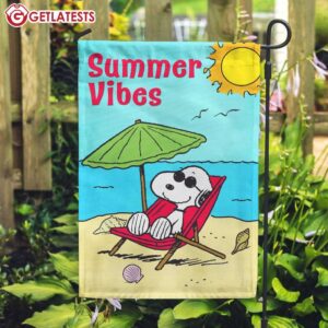 Snoopy the Peanuts Summer Beach Vibes Flag (1)