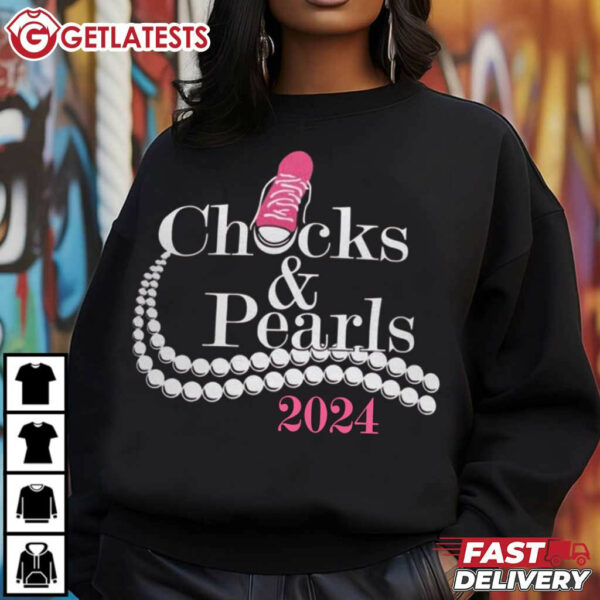 Chucks And Pearls Kamala Harris 2024 T shirt (2)