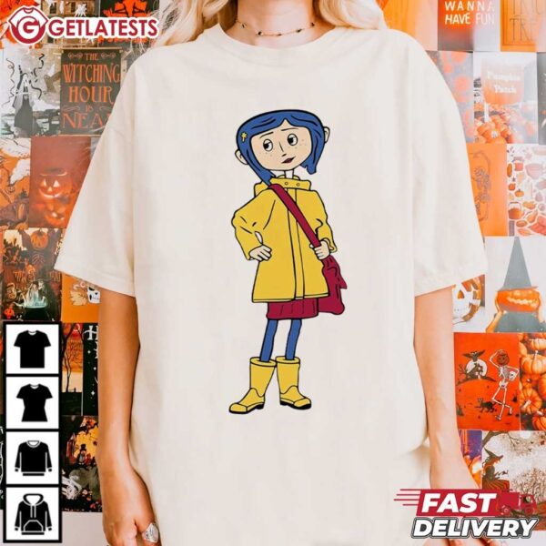 Coraline Cartoon Horror Film T Shirt (2)