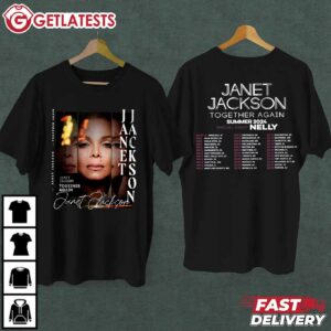 Janet Jackson Together Again 2024 Tour Fan Gift T Shirt (1)