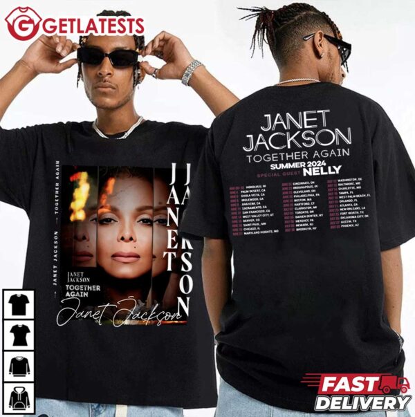 Janet Jackson Together Again 2024 Tour Fan Gift T Shirt (2)