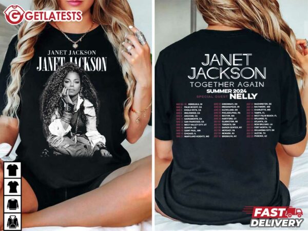 Janet Jackson Together Again 2024 Tour with Nelly T Shirt (2)