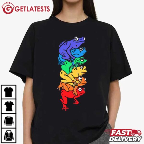 Rainbow Gay Frog T Shirt (1)