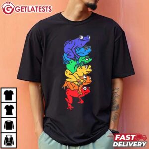 Rainbow Gay Frog T Shirt (3)